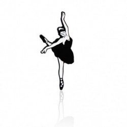 Fém színe: CC209 - Aranyos fekete-fehér nyúl TÁNCOS Zománctű gyakorlat Jóga Nyúl Balett-táncos Bross Lapel Jelvény