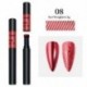 Szín: MCB08 - 6 szín Lézer Aurora Solid Mirror Köröm Csillogó Púder Arany Ezüst Nails UV Gél Lakk Pigment Por Köröm