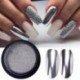 Szín: B010 - 6 szín Lézer Aurora Solid Mirror Köröm Csillogó Púder Arany Ezüst Nails UV Gél Lakk Pigment Por Köröm