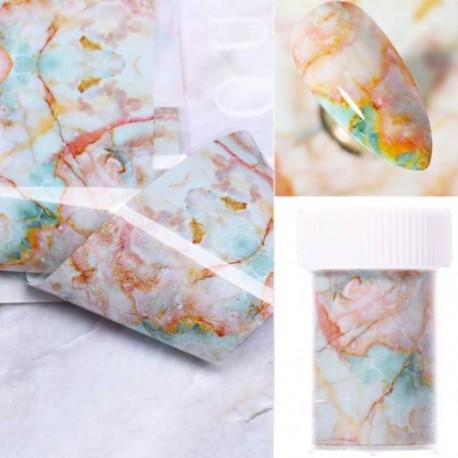 Szín: 04 - Márvány körömfólia matricák Holografikus körömdíszítő matricák, csúszkák, öntapadós