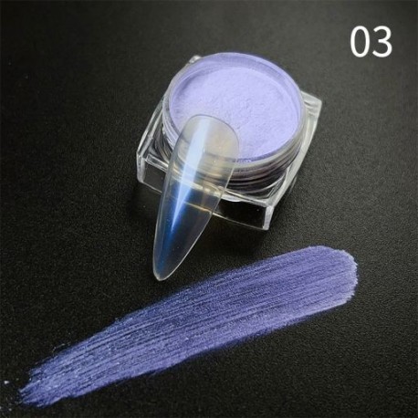 Szín: Aurora 03 - Aurora Pink Körömpor Csillogó Tükör Fehér Dörzsölő Pigment Fém Színű Nail Art Gél Lakk Króm Por