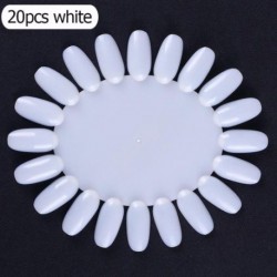 Szín: F01 - Nature Clear Black Hamis tippek körömdíszítéshez, ovális legyező stílusú körömminta lakkállvány tippek
