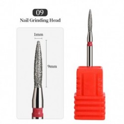 Szín: 09-es minta - Körömfúró maró maró gél körömlakk manikűrhöz Rotációs csiszolófejek kutikula kiegészítők