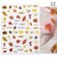 Szín: CD-013 - 1 db 3D körömmatrica arany juharlevelek öntapadó tulipán virág levél transzfer csúszkák matricák DIY