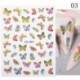 Szín: CD-003 - 1 db 3D körömmatrica arany juharlevelek öntapadó tulipán virág levél transzfer csúszkák matricák DIY