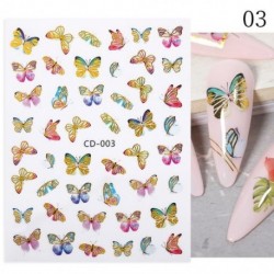 Szín: CD-003 - 1 db 3D körömmatrica arany juharlevelek öntapadó tulipán virág levél transzfer csúszkák matricák DIY