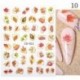 Szín: CD-011 - 1 db 3D körömmatrica arany juharlevelek öntapadó tulipán virág levél transzfer csúszkák matricák DIY