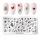 Szín: NICOLE NAPLÓ-213 - NICOLE NAPLÓ Valentin bélyegző tányérok Heart Love Design Nyomdastencil Rozsdamentes acél