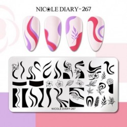 Szín: NICOLE NAPLÓ-267 - NICOLE NAPLÓ Valentin bélyegző tányérok Heart Love Design Nyomdastencil Rozsdamentes acél