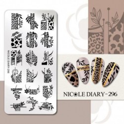 Szín: NICOLE NAPLÓ-296 - NICOLE NAPLÓ Tűzvirág körömbélyegző lemezek Szexi lány szerelmes szívnyomó stencil Manikűr