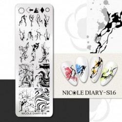Szín: NICOLE DIARY-S16 - NICOLE NAPLÓ Tűzvirág körömbélyegző lemezek Szexi lány szerelmes szívnyomó stencil Manikűr