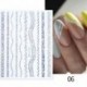 Szín: A06 - Piros ezüst vonalak 3D körömmatricák Holografikus rózsa arany geometria fémcsíkos körömmatricák csúszó