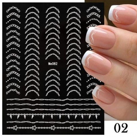 Szín: B02 - Piros ezüst vonalak 3D köröm matricák holografikus rózsa arany geometria fém csíkos köröm matricák