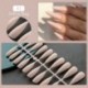 Szín: F41 - 24Tips/Set Hamis körömhegyek Nyomd a körmökre Design Viselhető, teljes fedésű mandulakoporsós