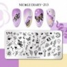 Szín: NICOLE NAPLÓ-213 - NICOLE NAPLÓ Boldog karácsonyt körömbélyegző lemezek Mikulás Hózokni Design Bélyegzés