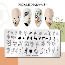 Szín: NICOLE NAPLÓ-184 - NICOLE NAPLÓ Boldog karácsonyt körömbélyegző lemezek Mikulás Hózokni Design Bélyegzés