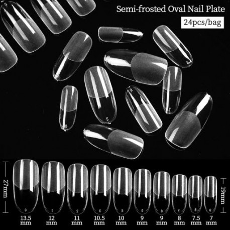 Szín: A02 - Gel Nails Extension System Hamis körömnyomó teljes fedőre Sculpted Clear Matte műköröm tippek Gyors építő