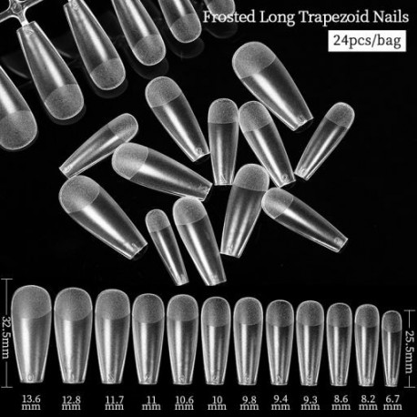 Szín: A05 - Gel Nails Extension System Hamis körömnyomó teljes fedőre Sculpted Clear Matte műköröm tippek Gyors építő