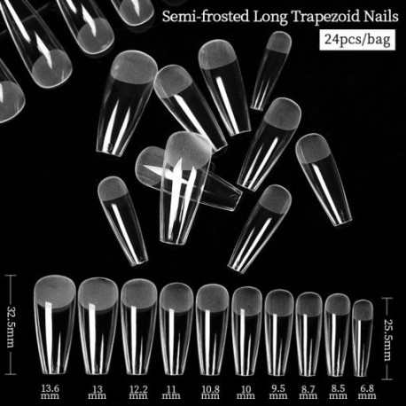Szín: A06 - Gel Nails Extension System Hamis körömnyomó teljes fedőre Sculpted Clear Matte műköröm tippek Gyors építő