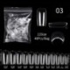 Szín: C03 - Gel Nails Extension System Hamis körömnyomó teljes fedőre Sculpted Clear Matte műköröm tippek Gyors építő