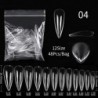 Szín: C04 - Gel Nails Extension System Hamis körömnyomó teljes fedőre Sculpted Clear Matte műköröm tippek Gyors építő