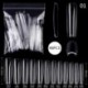 Szín: B01 - Gel Nails Extension System Hamis körömnyomó teljes fedőre Sculpted Clear Matte műköröm tippek Gyors építő