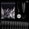 Szín: B05 - Gel Nails Extension System Hamis körömnyomó teljes fedőre Sculpted Clear Matte műköröm tippek Gyors építő