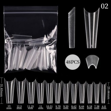 Szín: B06 - Gel Nails Extension System Hamis körömnyomó teljes fedőre Sculpted Clear Matte műköröm tippek Gyors építő