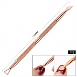 Szín: Minta-A001 - Rose Gold kétvégű, rozsdamentes acél kutikula nyomófej Dead Skin Push eltávolító pedikűrhöz