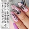 Szín: NICOLE DIARY-S21 - NICOLE NAPLÓ Virág Levelek Köröm Bélyegző Lemezek Pontpont Nyomtatás Kép Rozsdamentes Acél