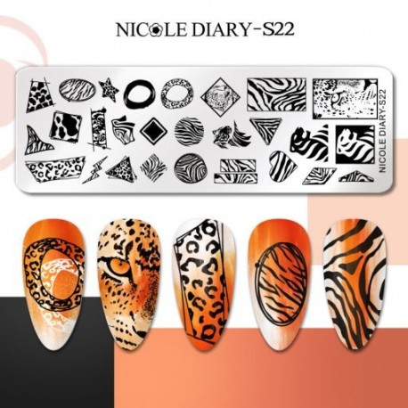 Szín: NICOLE DIARY-S22 - NICOLE NAPLÓ Virág Levelek Köröm Bélyegző Lemezek Pontpont Nyomtatás Kép Rozsdamentes Acél