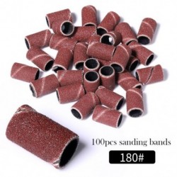 Szín: Barna 100db G180 - 80* 120* 180* Elektromos körömgép körömfúró körömdíszítő csiszolószalagok UV gél akril