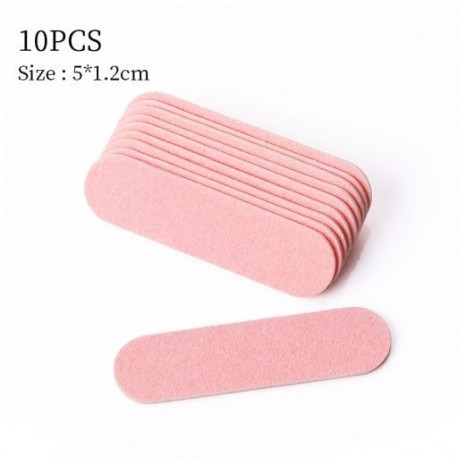Szín: Pink Szett 10db - 10/20/50/100db Mini kétoldalas 180/240 szemcseméretű körömreszelő csiszoló puffer polírozás