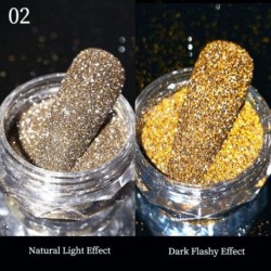 Szín: Diamonds-B2 - Köröm Kristályok Strasszos Púder Szuper fényes Fényvisszaverő Csillogó Pigment Por Holografikus