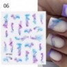 Szín: DP1552 - Tinta virágzó füst 3D körömmatricák színes virágmintás virágos levél körömmatricák átvivő