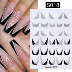 Szín: S018 - Tinta virágzó füst 3D körömmatricák színes virágmintás virágos levél körömmatricák átvivő csúszó