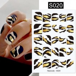 Szín: S020 - Tinta virágzó füst 3D körömmatricák színes virágmintás virágos levél körömmatricák átvivő csúszó
