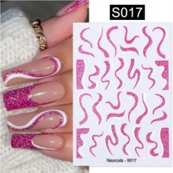 Szín: S017 - Tinta Virágzó Füst 3D Körömmatricák Színes virágmintás Virágos Leveles Körömmatricák Transzfer