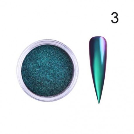 Szín: A3 - Chameleon Mirror körömpor csillogó dekoráció gél lakk körömdísz por fémes fémlakk króm pigment vakító