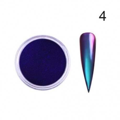 Szín: A4 - Chameleon Mirror Körömpor Csillogó Dekoráció Gél Lakk Nail Art Por Metál Fém Lakk Króm Pigment Vakító