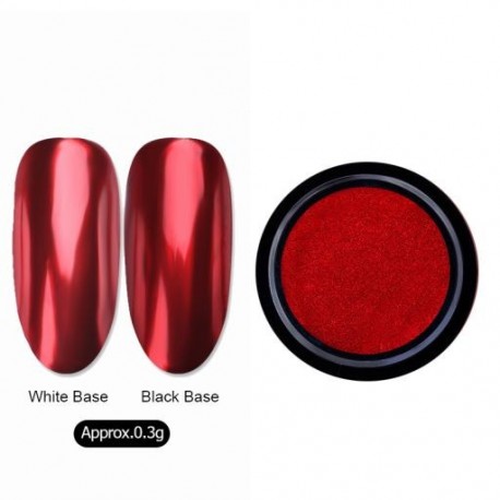 Szín: B4 - Chameleon Mirror Körömpor Csillogó Dekoráció Gél Lakk Nail Art Por Metál Fém Lakk Króm Pigment Vakító