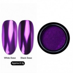 Szín: B6 - Chameleon Mirror Körömpor Csillogó Dekoráció Gél Lakk Nail Art Por Metál Fém Lakk Króm Pigment Vakító