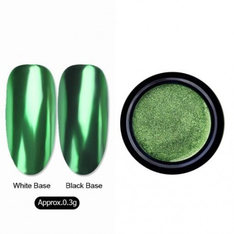 Szín: B7 - Chameleon Mirror Körömpor Csillogó Dekoráció Gél Lakk Nail Art Por Metál Fém Lakk Króm Pigment Vakító