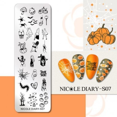 Szín: NICOLE DIARY-S07 - NICOLE NAPLÓ Virágzó levél bélyegző lemezek Francia körömforma körmökhöz Virágos köröm