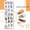 Szín: NICOLE DIARY-S01 - NICOLE NAPLÓ Csíkos vonal Levelek Köröm Bélyegző Lemezek Virág Virág Gravírozás