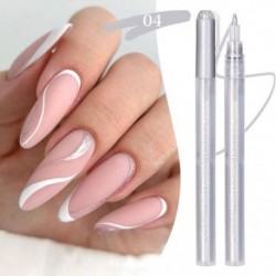 Szín: NDP04 - 1db körömlakk toll fekete arany színű festő gél Graffiti hullám rajzoló toll csíkos vonal ecset Nail Art