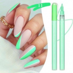Szín: NDP11 - 1db körömlakk toll fekete arany színű festő gél Graffiti hullám rajzoló toll csíkos vonal ecset Nail Art