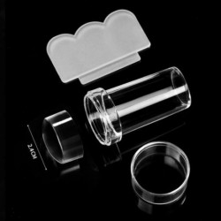Szín: Minta-1 - 1Set Mini átlátszó zselés körömdíszítő bélyegző kaparó szett barkácsoljon Polish Design Nyomtatás