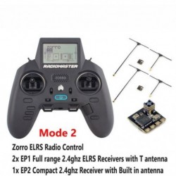 Szín: ELRS Starter Set - RadioMaster ZORRO 2.4G CC2500 / JP4in1 / ELRS Hall Gimbal LCD képernyő OpenTX/EdgeTX Radio