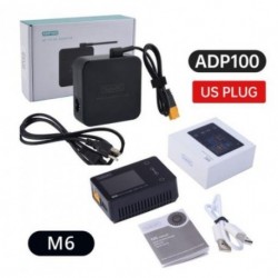 Szín: M6 és US Plug - ToolkitRC M6 többfunkciós színes képernyős töltő 150w 10A DC kimenet 1-6s szervótesztelő